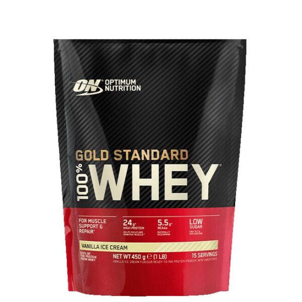 100% Whey Gold Standard 450 g Vaniljeis-Optimum Nutrition