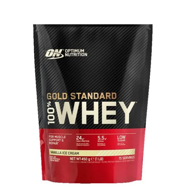 100% Whey Gold Standard 450 g Vaniljeis-Optimum Nutrition