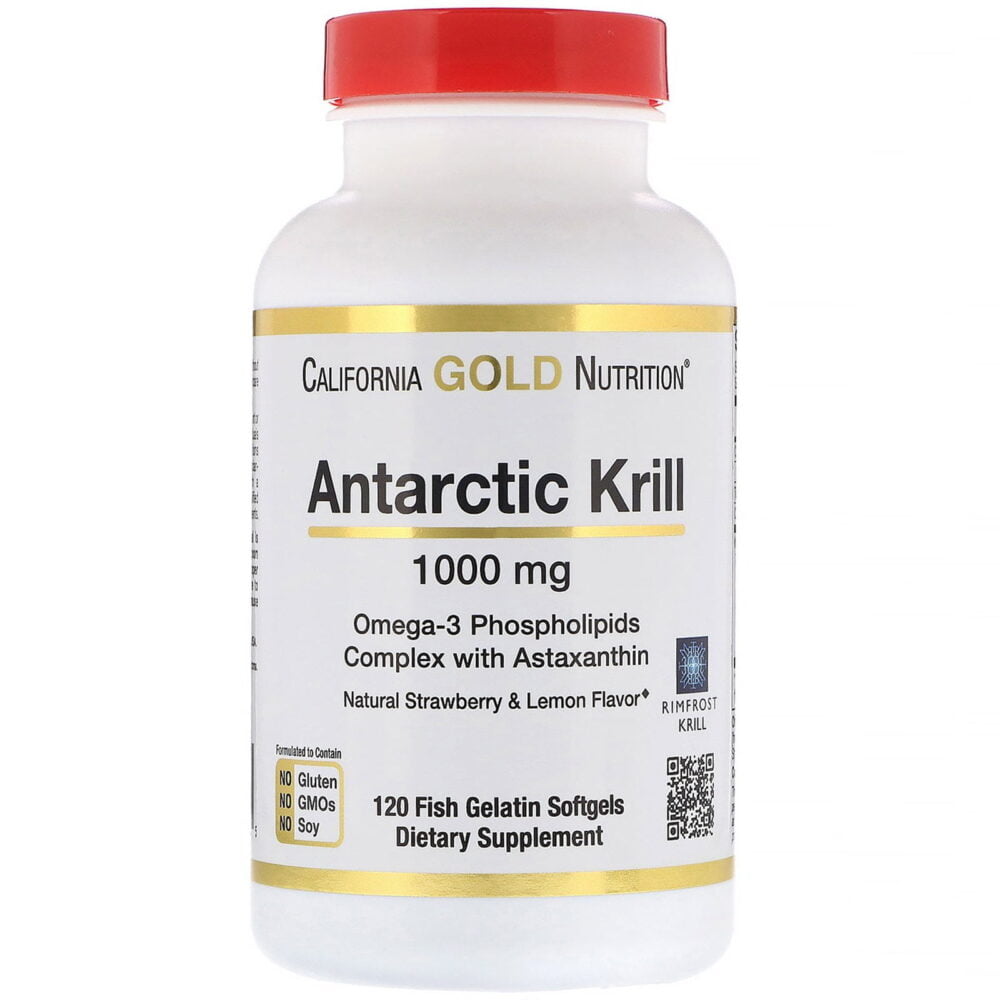 Antarctic Krill Oil 1000 mg 120 Fish Gelatin Softgels