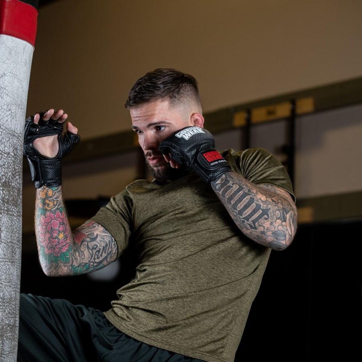 Manton MMA Gloves (With Thumb) - Black/White - Bilde 3