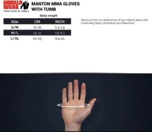 Manton MMA Gloves (With Thumb) - Black/White - Bilde 4