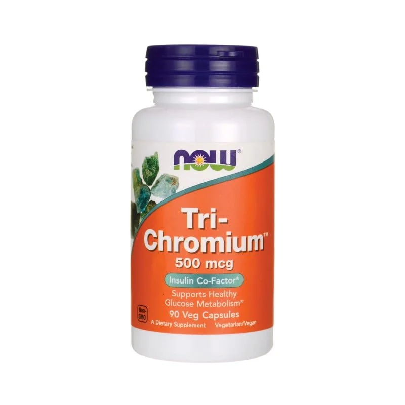 krom tri-chromium 500mcg now food 90 kapsler