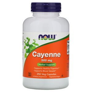 Cayenne pepper 250 kapsler 500mg NOW FOODS