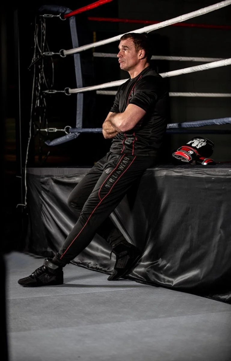 42766 Gorilla Wear Branson Pants Black Red 1