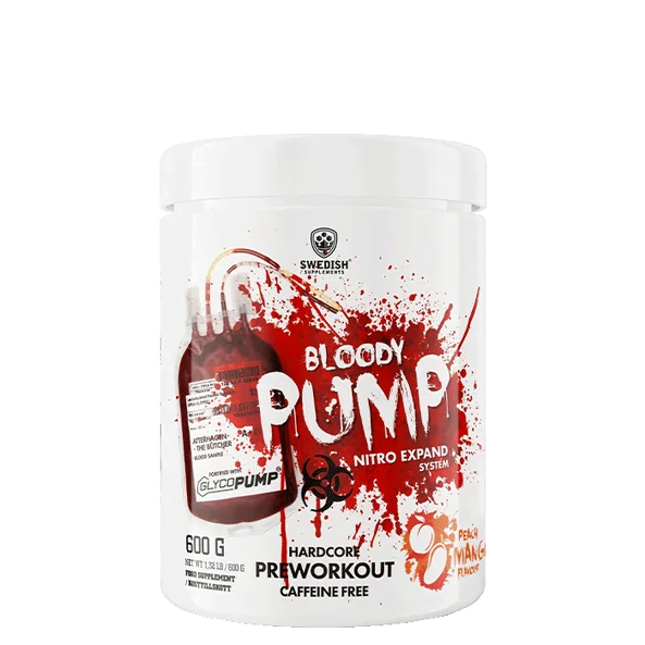 Swedish supplements Bloody Pump 600g Peach Mango