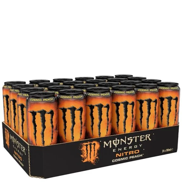 24 x Monster Energy, 50 cl, Nitro Cosmic Peach-Monster Energy