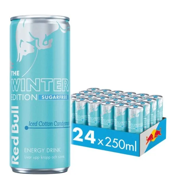 24 x Red Bull, 250 ml, Sugarefree Iced Cotton Candy Winter Edition-Red Bull