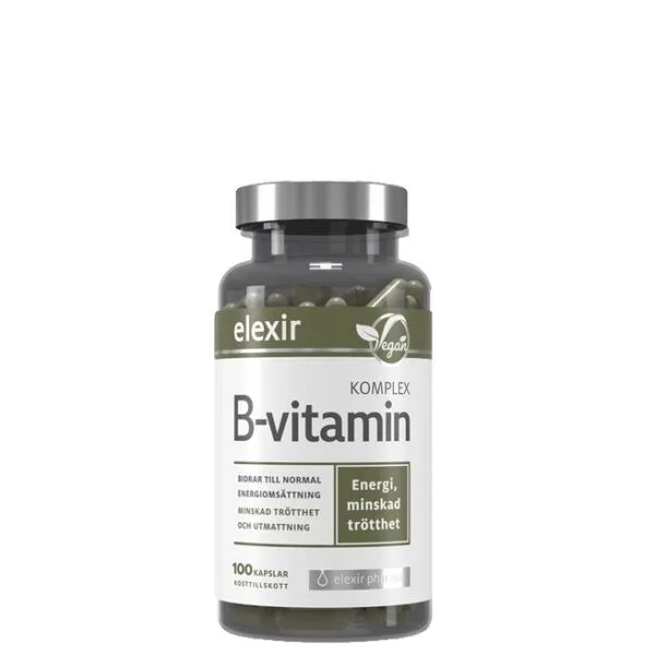 B-vitamin Komplex 100 veg. kapslar-Elexir Pharma