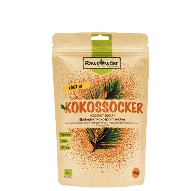 Kokosnøtt Sukker ØKO, 400 g-Rawpowder Kokosnøtt Sukker ØKO, 400 g-Rawpowder