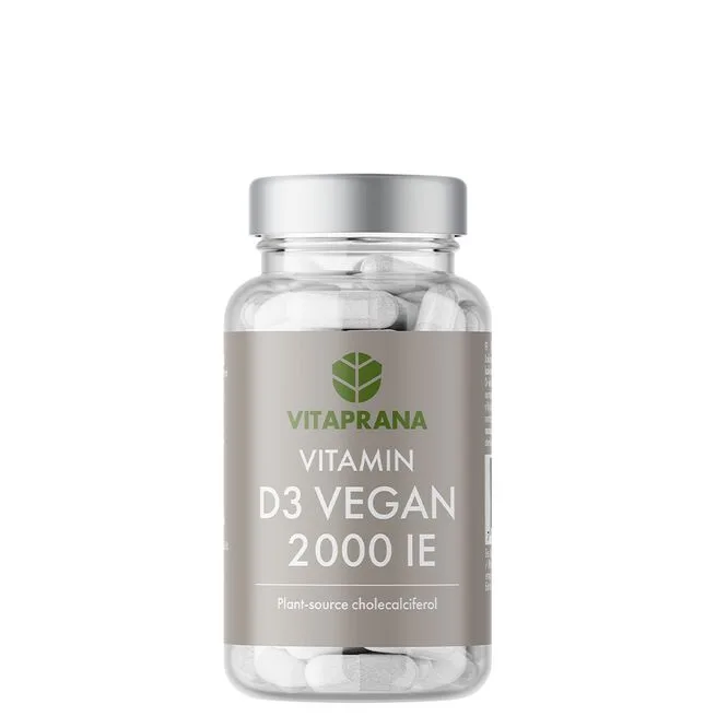 Vitamin D3 Vegan, 2000IE, 110 kapslar-Vitaprana Vitamin D3 Vegan, 2000IE, 110 kapslar-Vitaprana