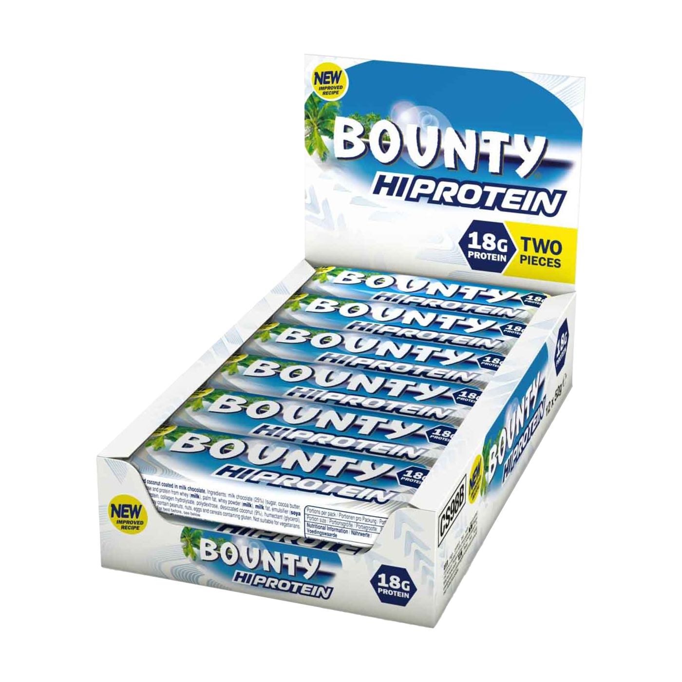 Bounty HiProtein Bar 52g x 12 stk Coconut