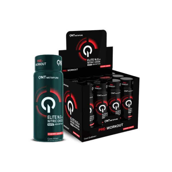 QNT Elite NO+ (Pre-Workout) SHOT 12x80ml Cherry-Grape