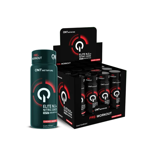 QNT Elite NO+ (Pre-Workout) SHOT 12x80ml Cherry-Grape