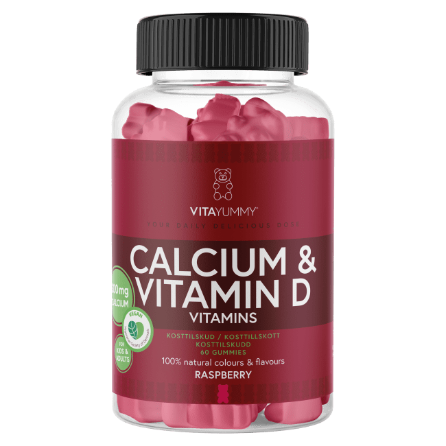 VitaYummy Calcium & Vitamin D 60stk Raspberry (Vegan) VitaYummy Calcium & Vitamin D 60stk Raspberry (Vegan)