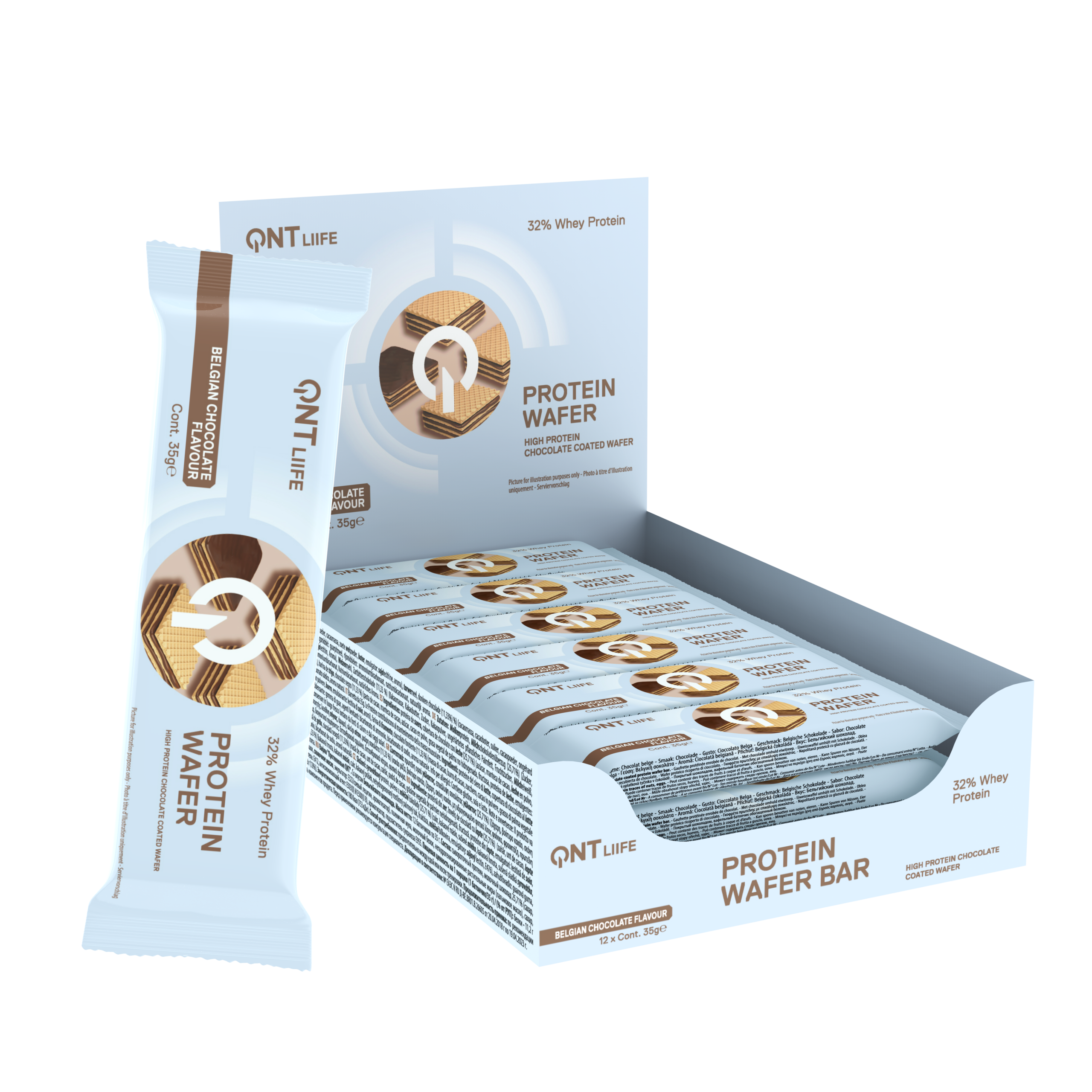 QNT Protein Wafer Bar 12x35g